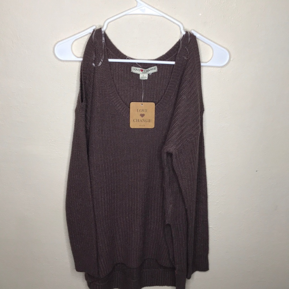 Fall off the shoulder sweater